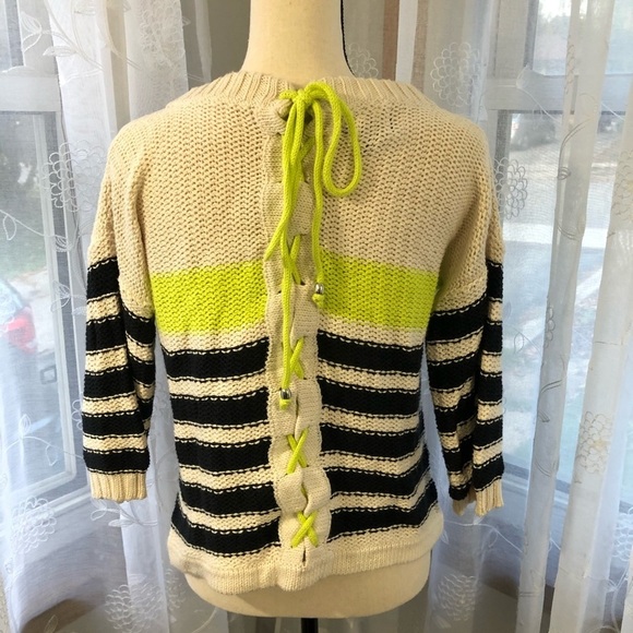 Pure handknit crisscross back sweater SZ S  knit - Picture 5 of 9